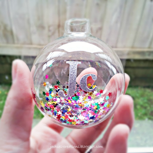 personalised starry bauble