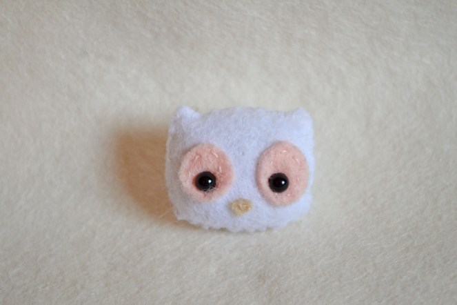 white owl brooch