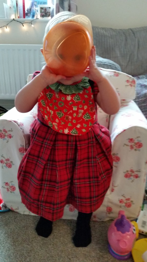  Frilly Christmas bib