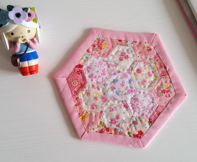 Happy Hexies Floral Coaster