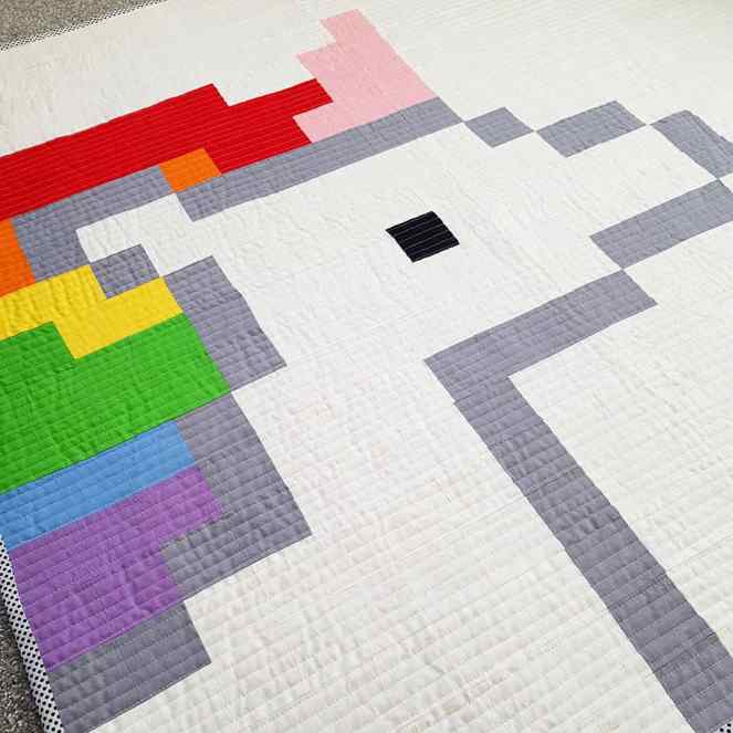 Pixelated Unicorn Quilt