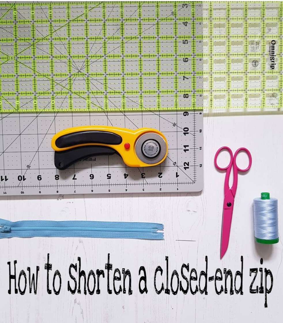 How to shorten a closed end zip