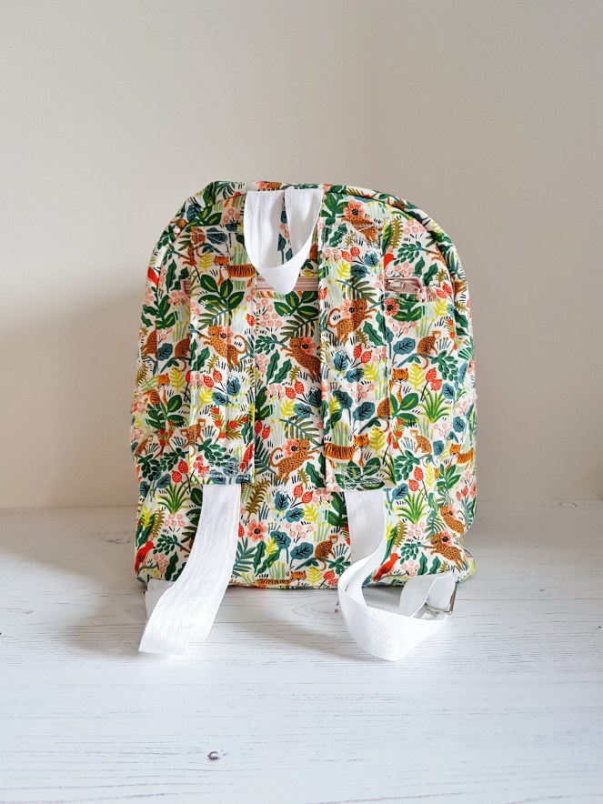 Safari backpack back view