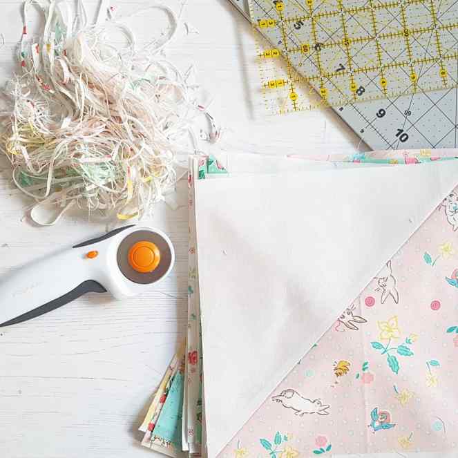 Bunnies and Blossoms flying geese