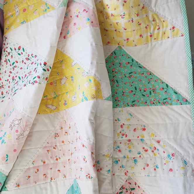 Bunnies and Blossoms flying geese