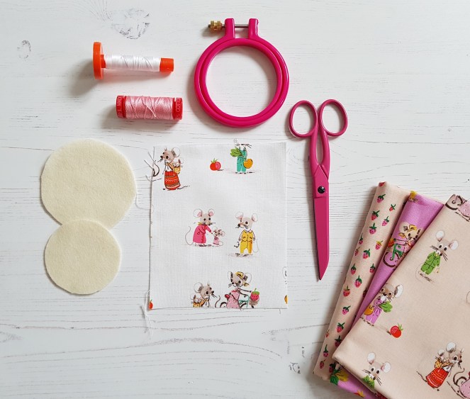 Trixie fabric hoop art tutorial