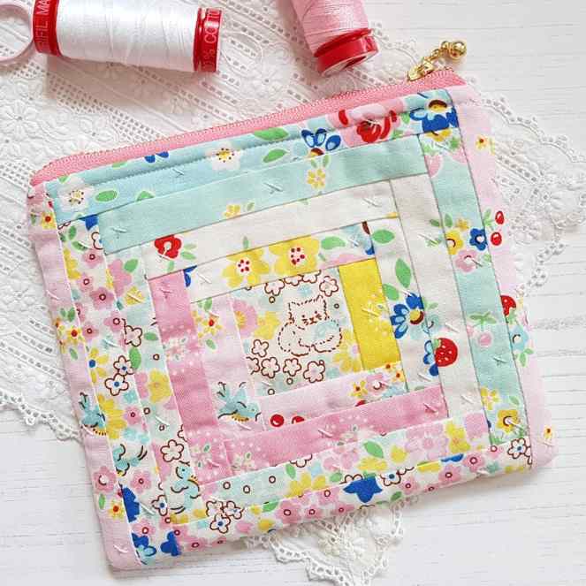 Mini log cabin purse