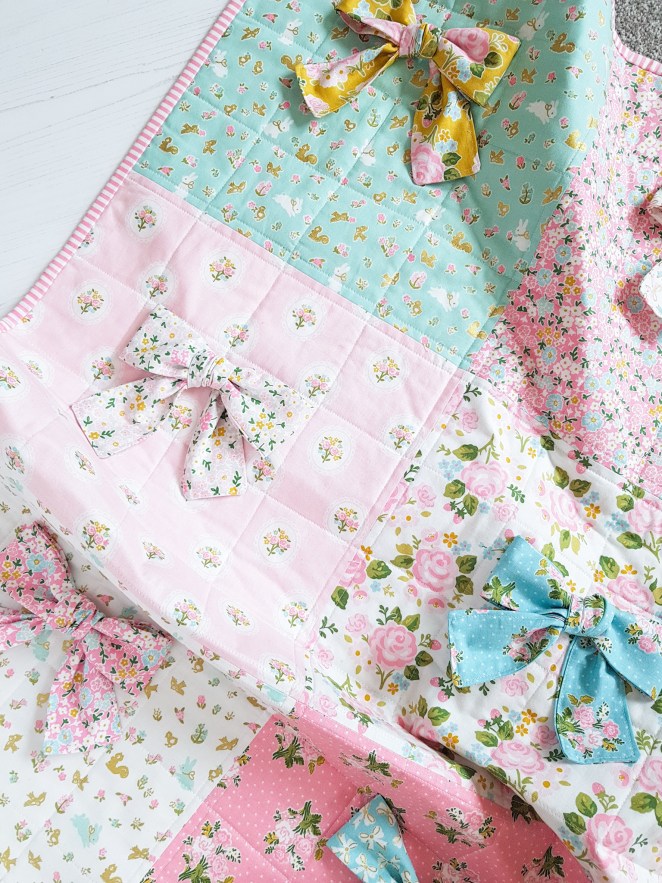 Milk and Honey Fabric - Baby Bow Quilt