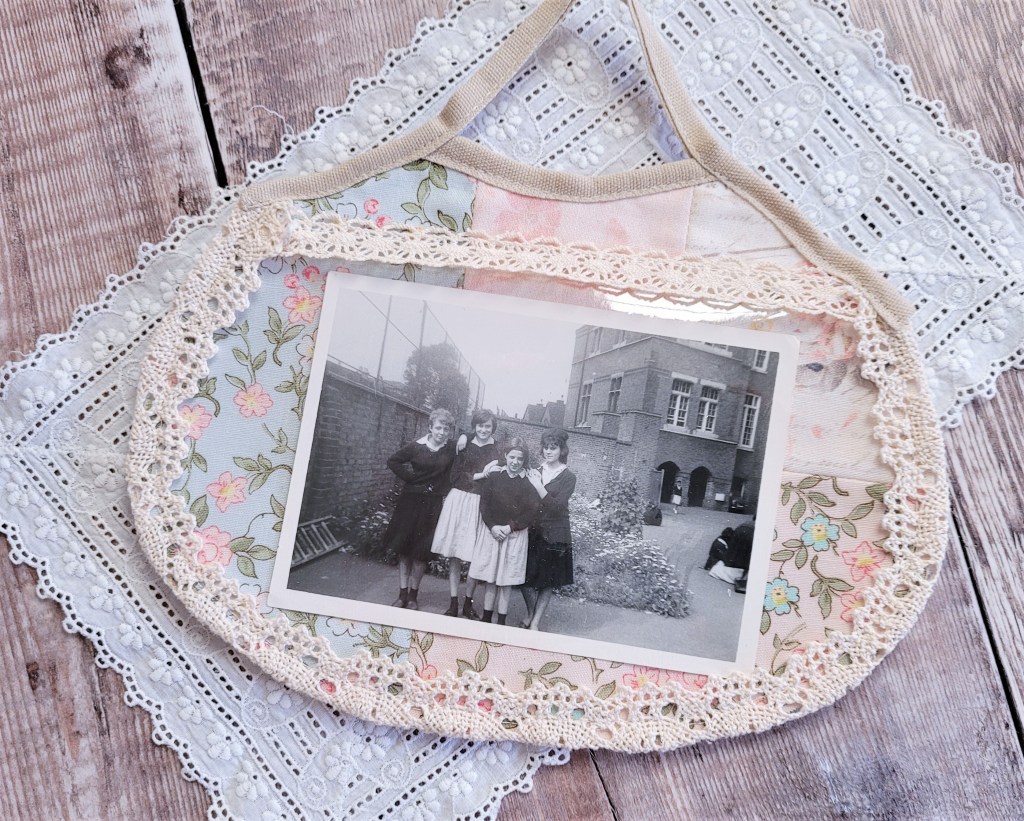 Rose and Violet Garden Clamshell Granny Bag photo frame