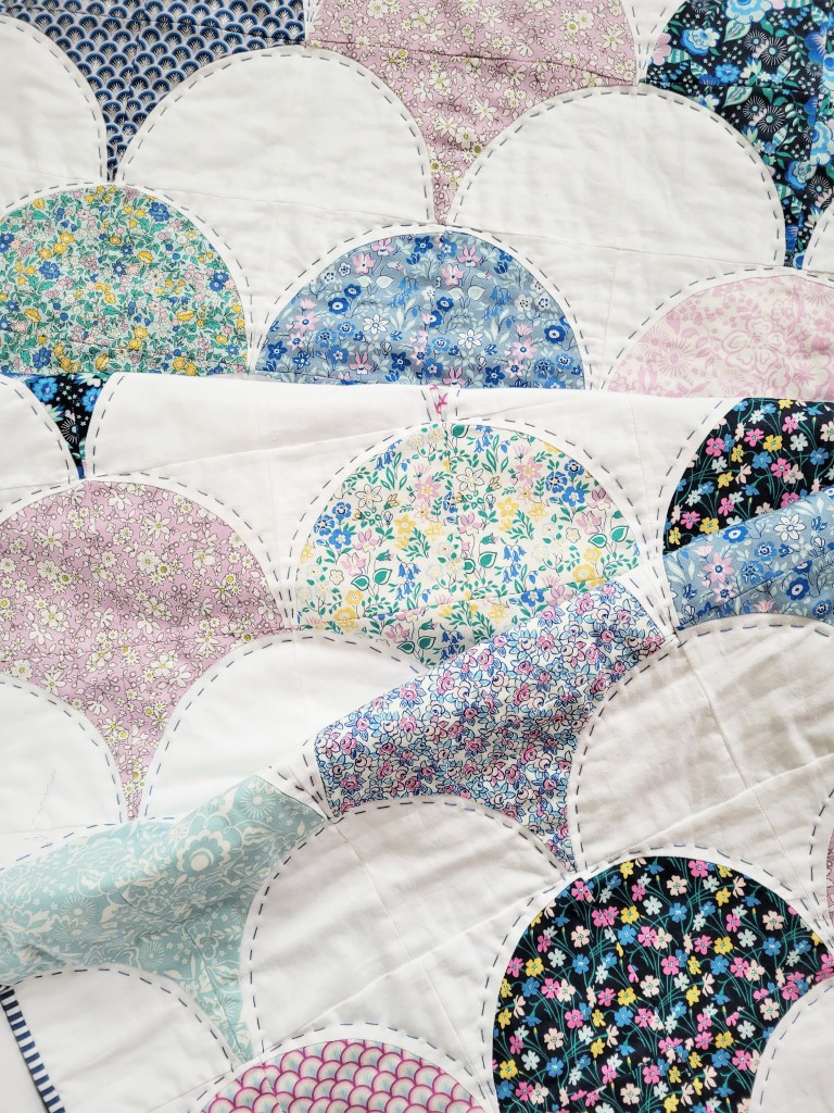 Liberty Deco Dance - Clamshell Quilt